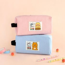 Kakao Friends Say Cheese Corduroy King Square Pencil Case (Ryan/Apeach) | 70-Pen Large Capacity Pouch | Designed in Korea Kakao Friends Say Cheese Corduroy King Square Pencil Case (Ryan/Apeach) | 70-Pen Large Capacity Pouch | Designed in Korea